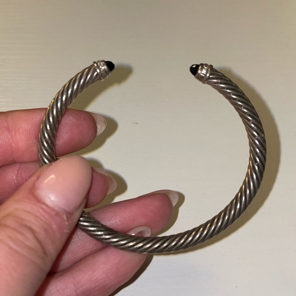 David Yurman Cable Classic Collection® Bracelet with Black Onyx and Diamonds 4mm - Picture 2 of 3